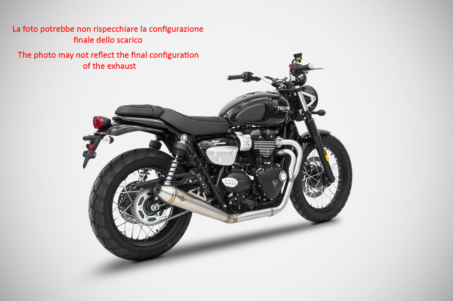 COMPLETE EXHAUST ZARD STEEL CONICAL RACING TRIUMPH STREET SCRAMBLER 2017-23