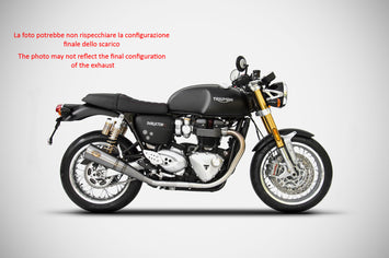 ZARD SLIP-ON STAINLESS STEEL CONICAL RACING TRIUMPH THRUXTON 1200 R 2017-20