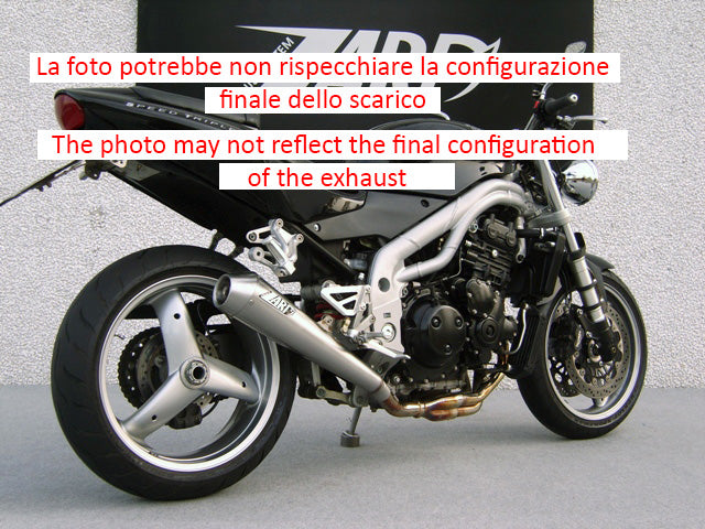EXHAUST ZARD STEEL CONICAL RACING TRIUMPH SPEED TRIPLE 955 2002-04