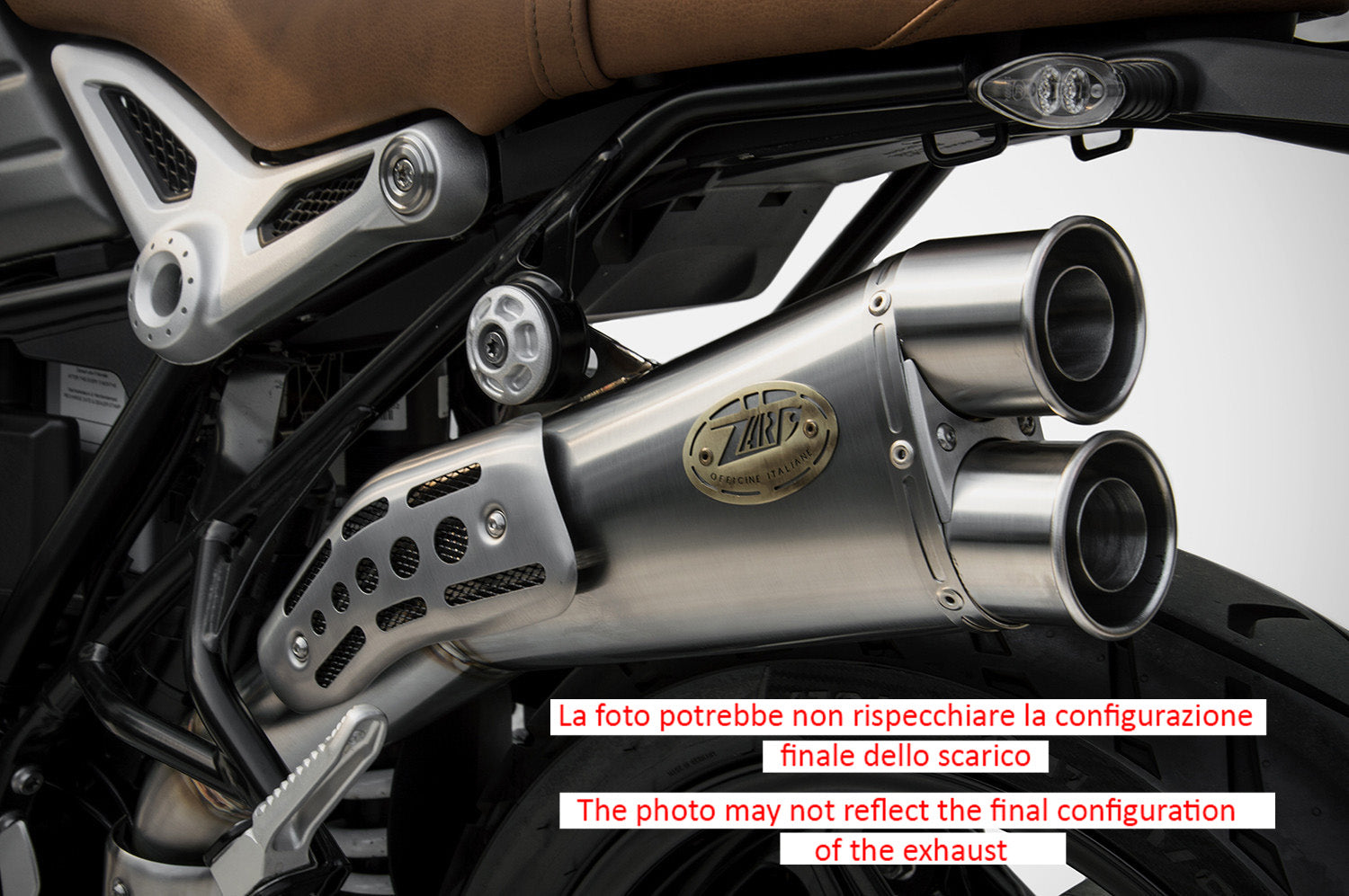 DOPPIO TERMINALE SCARICO ZARD HIGH INOX OMOLOGATO BMW R NineT SCRAMBLER 2021-23