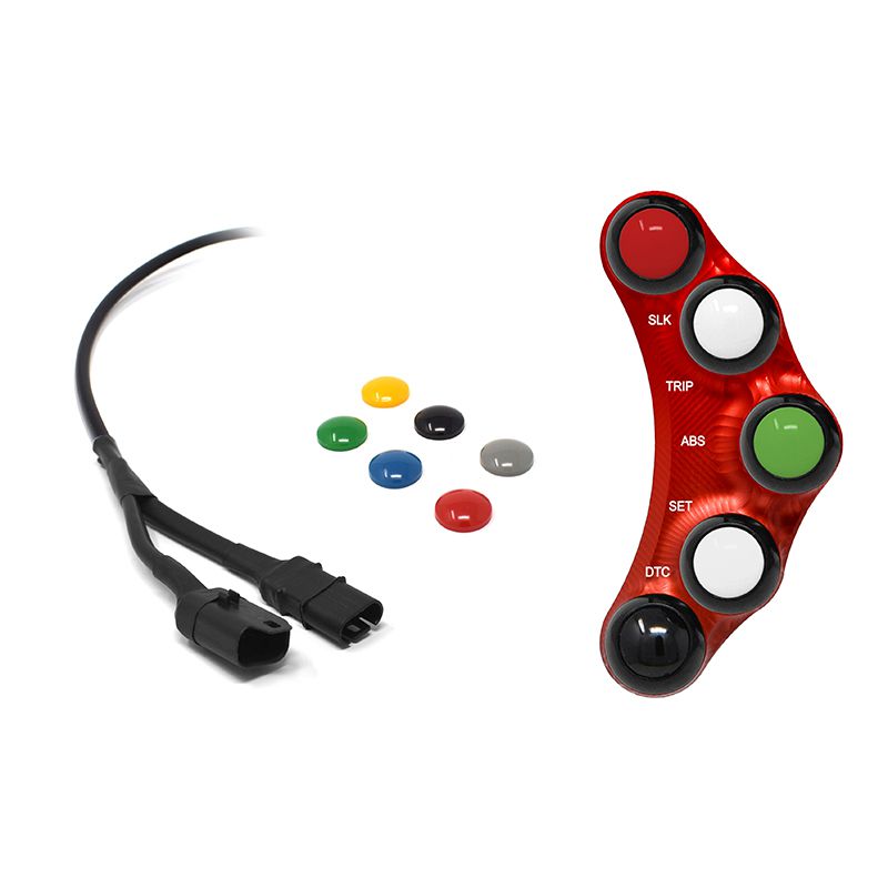 RACING LEFT HANDLEBAR SWITCH RED JETPRIME BMW S 1000 RR 2009 - 14