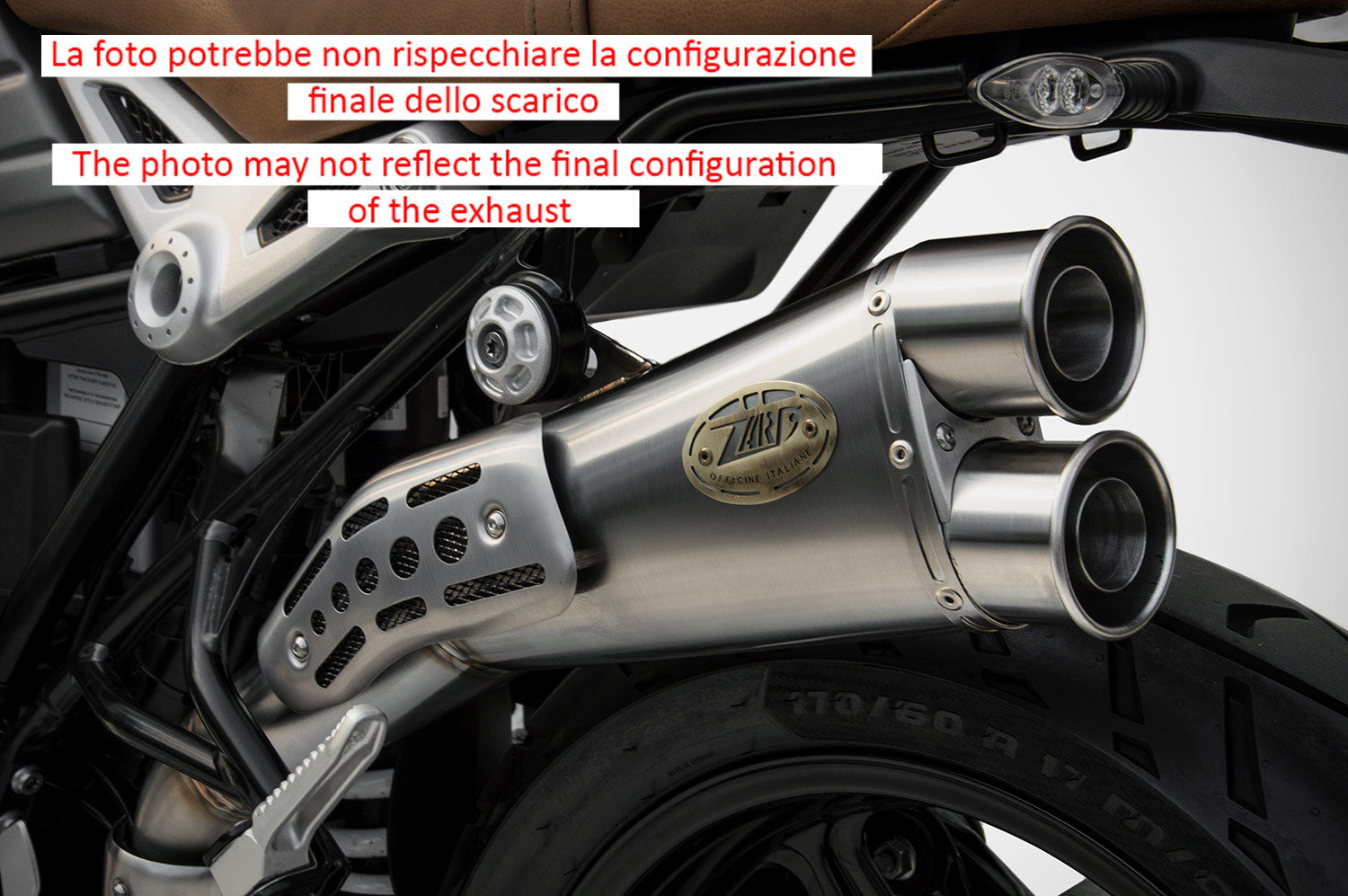 DOPPIO TERMINALE SCARICO ZARD HIGH INOX OMOLOGATO BMW R NineT SCRAMBLER 2017-20