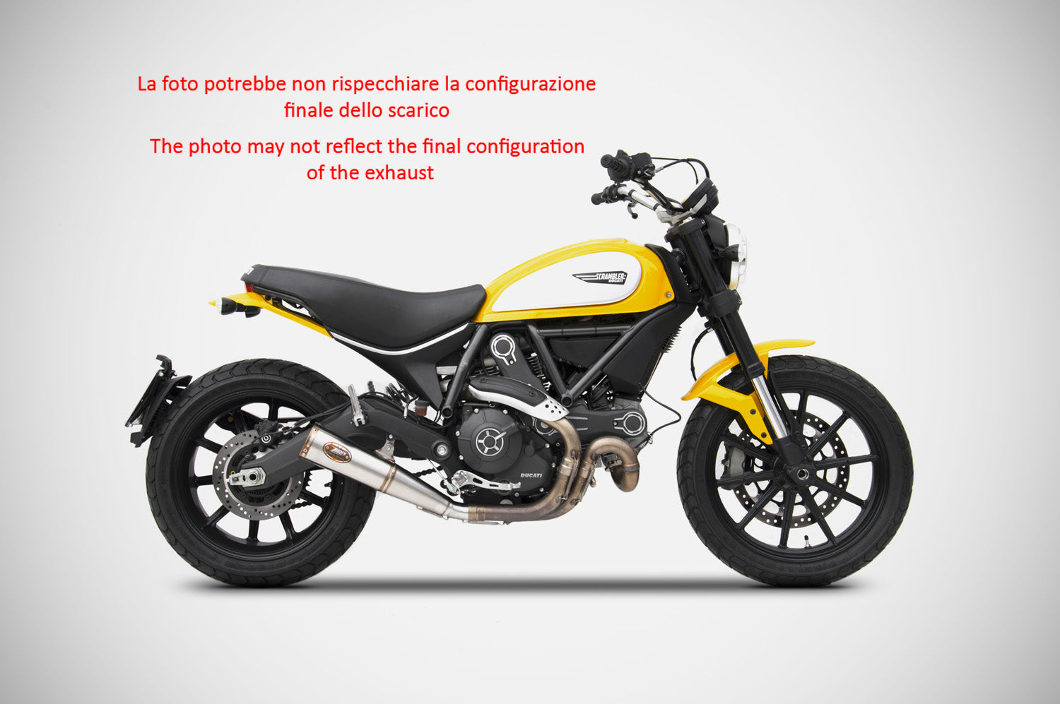 TERMINALE SCARICO ZARD ZUMA INOX-NERO OMOLOGATO E4 DUCATI SCRAMBLER 800 2017-19
