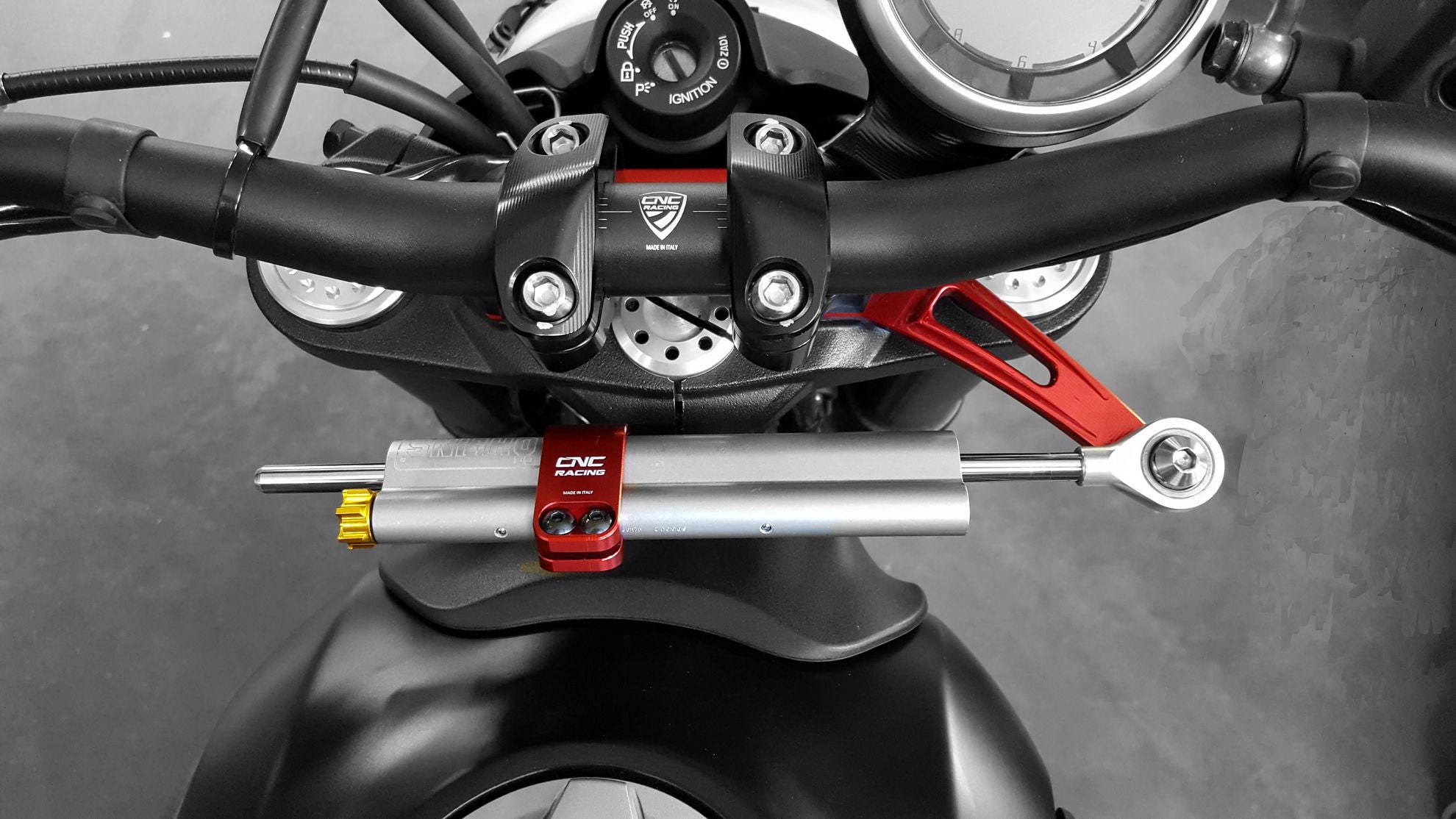 Steering damper kit bracket CNC RACING DUCATI SCRAMBLER 800 URBAN ENDURO
