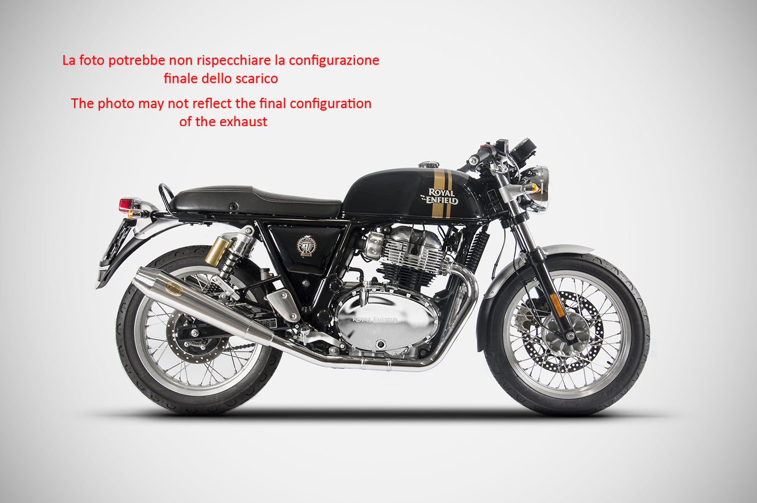 EXHAUST ZARD STEEL POLISHED RACING ROYAL EINFIELD CONTINENTAL GT 650 2019-23