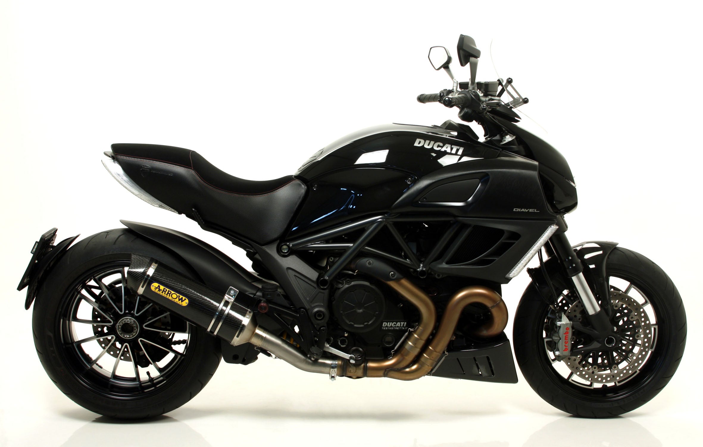 SCARICO OMOLOGATO E5+E9 RACE-TECH TITANIO-CARBONIO ARROW DUCATI DIAVEL 11-16