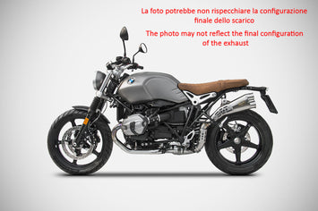 ZARD Doppio Terminale Scarico ZARD Special EDT Inox Racing exhaust for BMW R NineT 2021-23 motorcycle, shiny stainless steel.