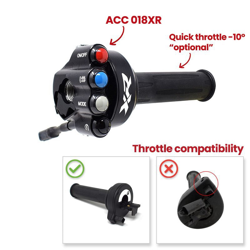 RIGHT SWITCH + GAS INTEGRATED CONTROLS JETPRIME BMW S 1000 XR 2015 - 19