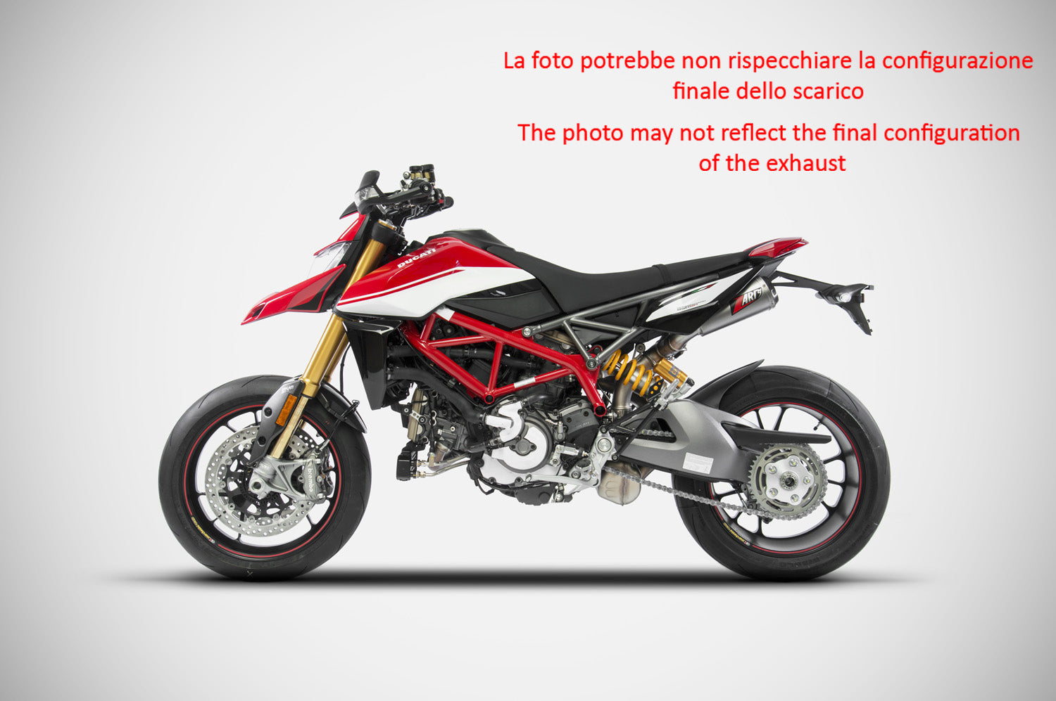 DOPPIO SCARICO TOP-GUN ZARD ACCIAIO RACING DUCATI HYPERMOTARD 950 2019-23