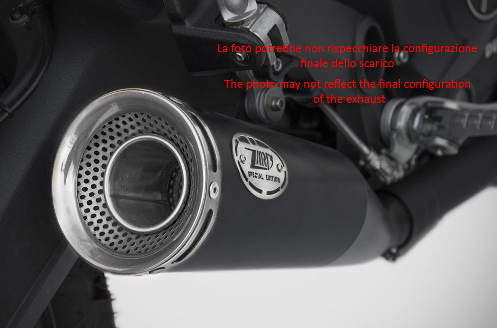 TERMINALE SCARICO ZARD ZUMA INOX-NERO RACING DUCATI SCRAMBLER 800 2021-22