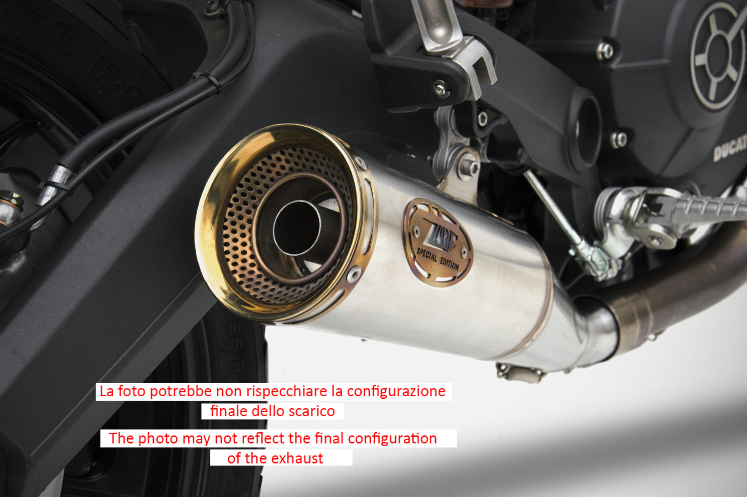 TERMINALE SCARICO ZARD ZUMA INOX-SILVER EURO4 DUCATI SCRAMBLER 800 2017-19