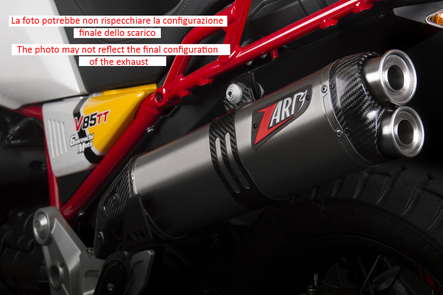 EXHAUST ZARD STAINLESS STEEL APPROVED E4/E5 MOTO GUZZI V85 TT 2019-23