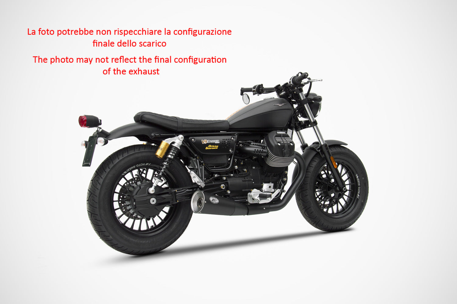 DOUBLE EXHAUST ZARD BIG VERSION STEEL APPROVED MOTO GUZZI V9 2016-19