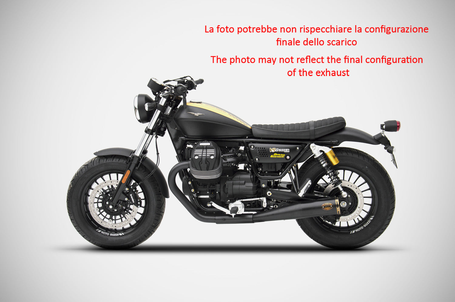 DOUBLE EXHAUST ZARD SLIM VERSION STEEL RACING MOTO GUZZI V9 2016-19