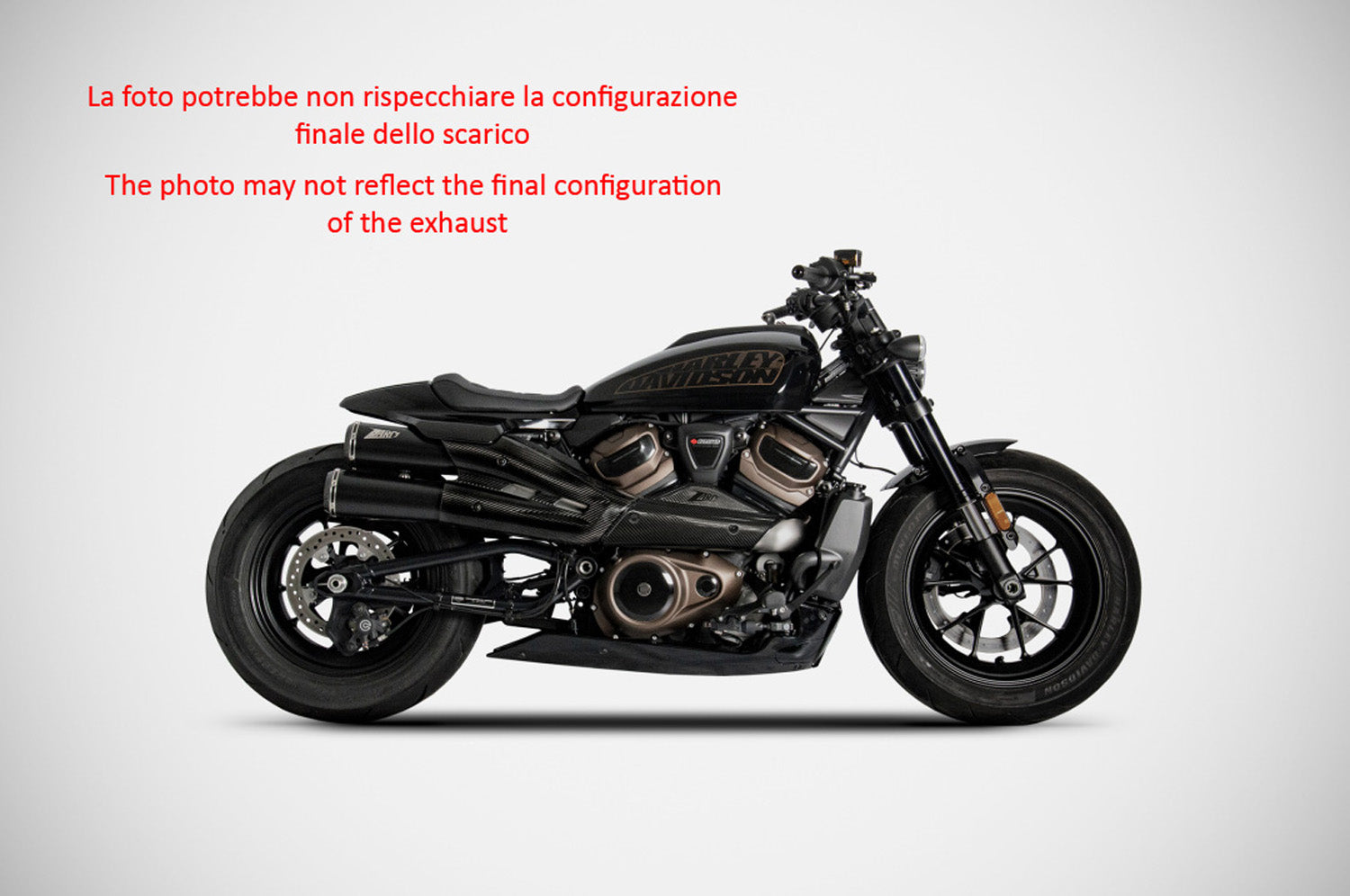EXHAUST TOPGUN ZARD STEEL BLACK E5 HARLEY DAVIDSON SPORTSTER S 1250 21-23