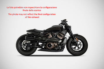 ZARD SLIP-ON TOP-GUN STAINLESS BLACK E5 HARLEY DAVIDSON SPORTSTER S 1250 21-23