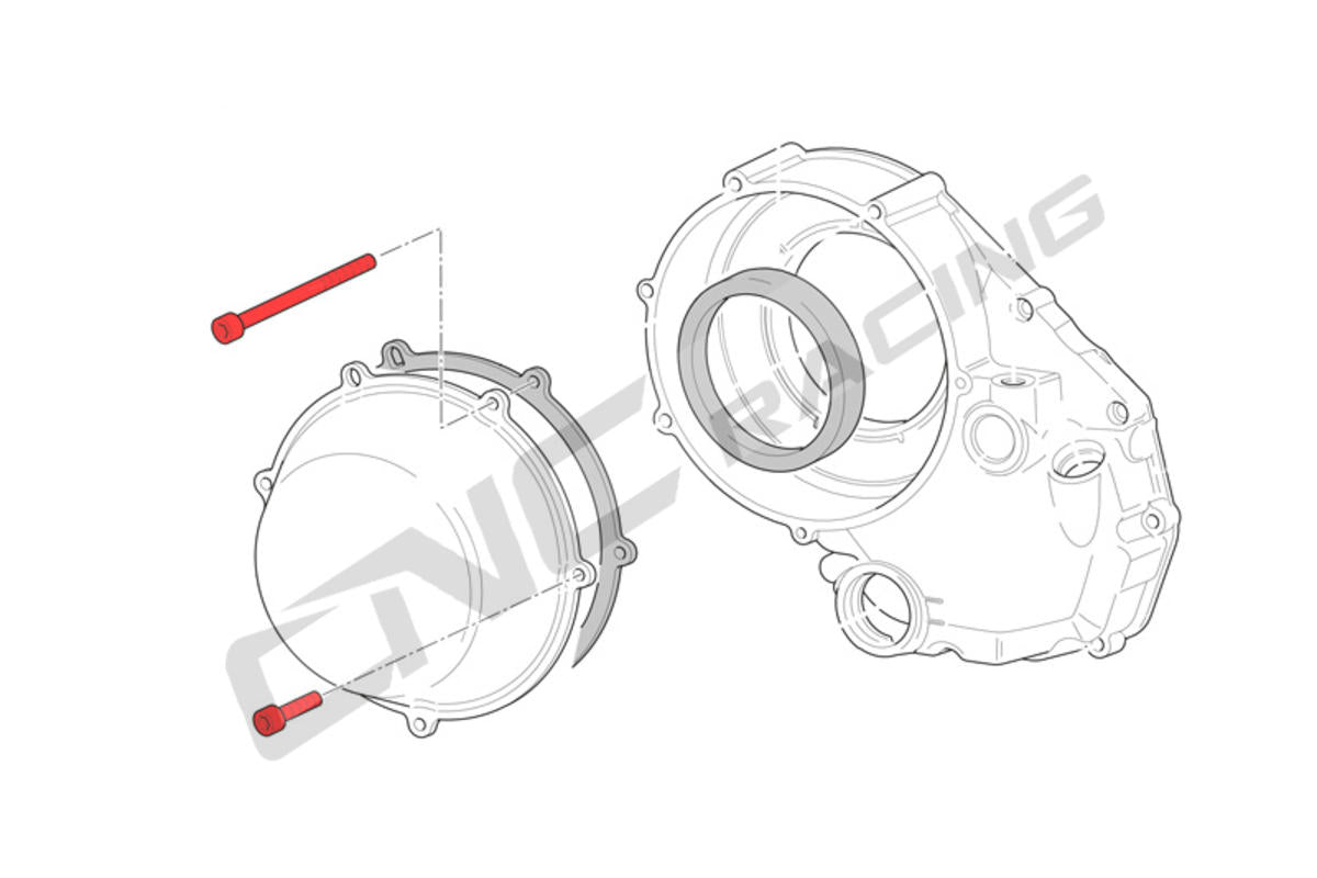 SCREW KIT COVER DRY CLUTCH TITANIUM CNC RACING DUCATI SUPERBIKE 916