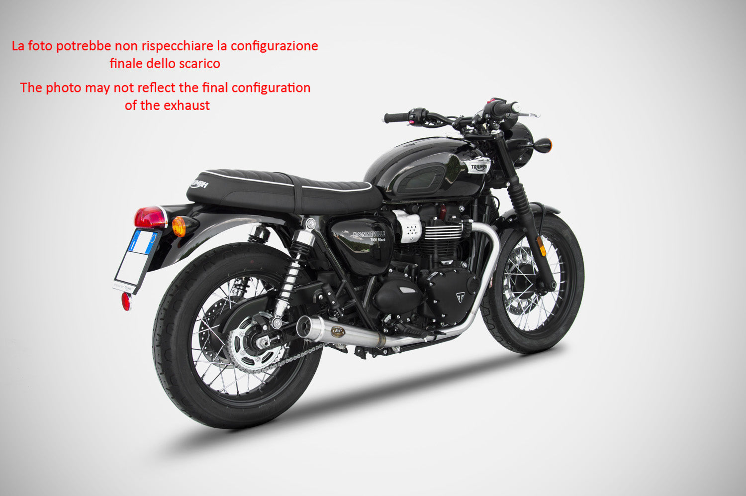 EXHAUST ZARD 2 - 2 STEEL RACING TRIUMPH BONNEVILLE T100 2017-23