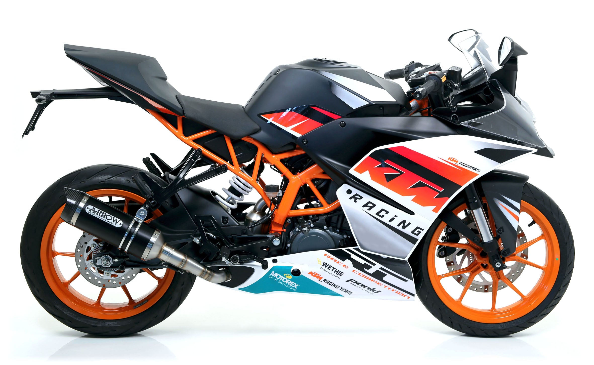 SCARICO MARMITTA OMOLOGATO E5+E9 THUNDER TITANIO-CARBONIO ARROW KTM RC 390 15-16