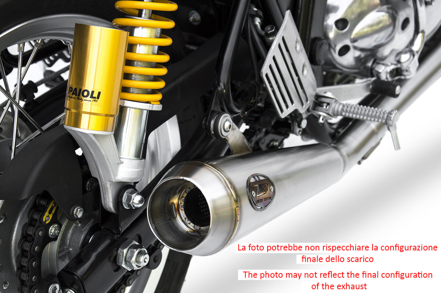 COMPLETE EXHAUST ZARD STEEL BLACK RACING ROYAL EINFIELD CONTINENTAL GT 535 14-16