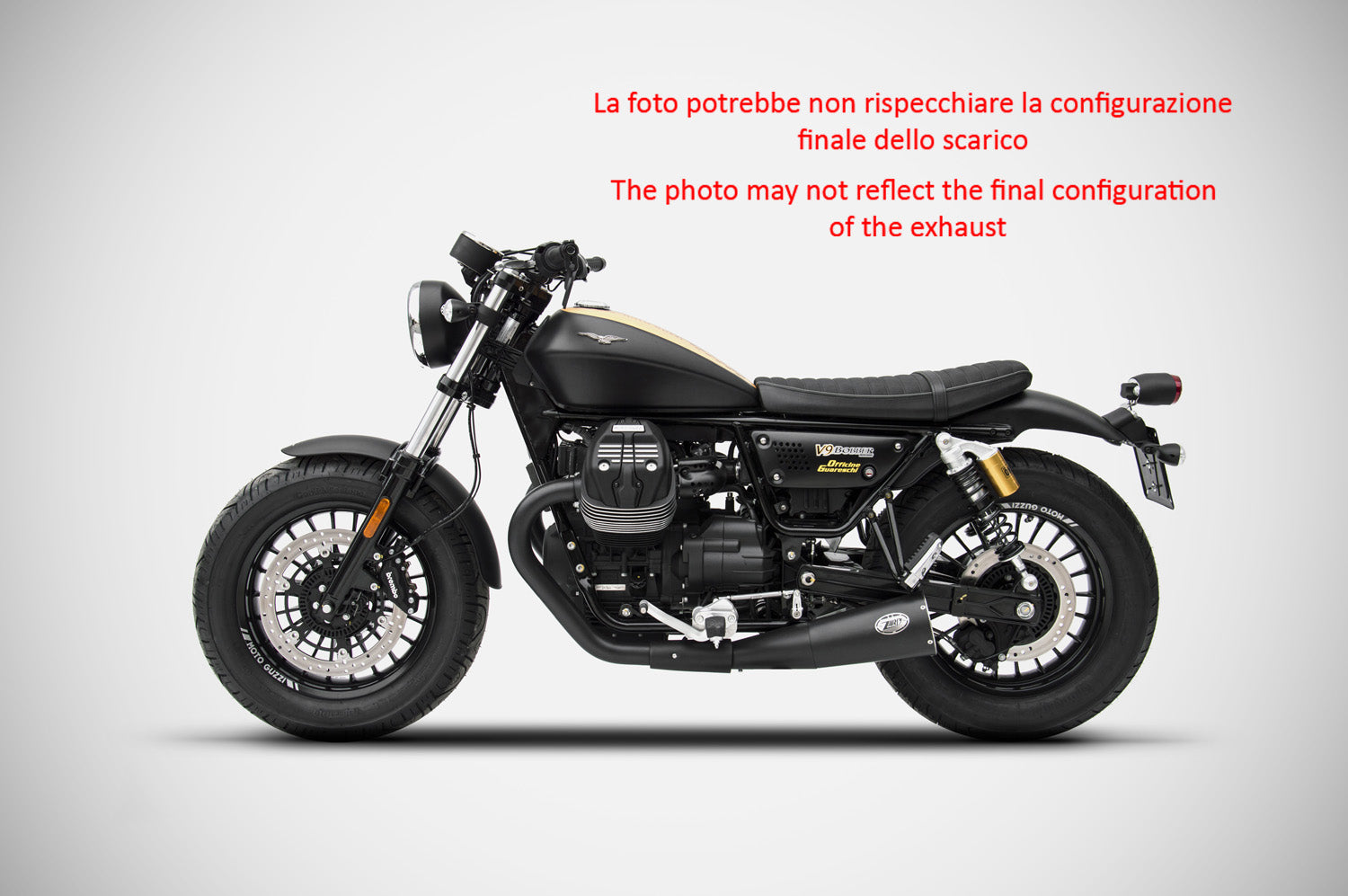 DOUBLE EXHAUST ZARD BIG VERSION STEEL APPROVED MOTO GUZZI V9 2016-19