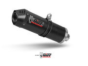 A.004.L3C DOPPIO TERMINALE SCARICO CARBONIO MIVV OVAL APRILIA RSV 1000 2004 - 08