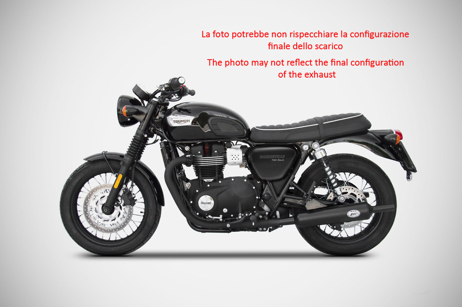 DOPPIO TERMINALE SCARICO ZARD BOTTIGLIA RACING TRIUMPH BONNEVILLE T100 16-20