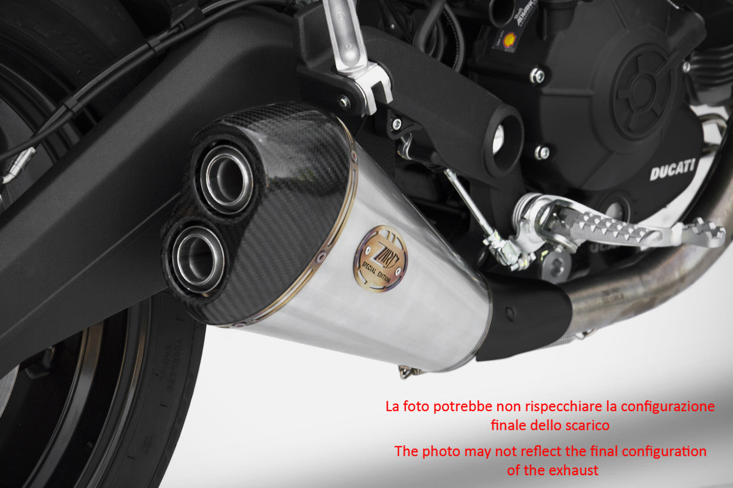 EXHAUST ZARD LOW STEEL APPROVED EURO4 DUCATI MONSTER 797 2017-19