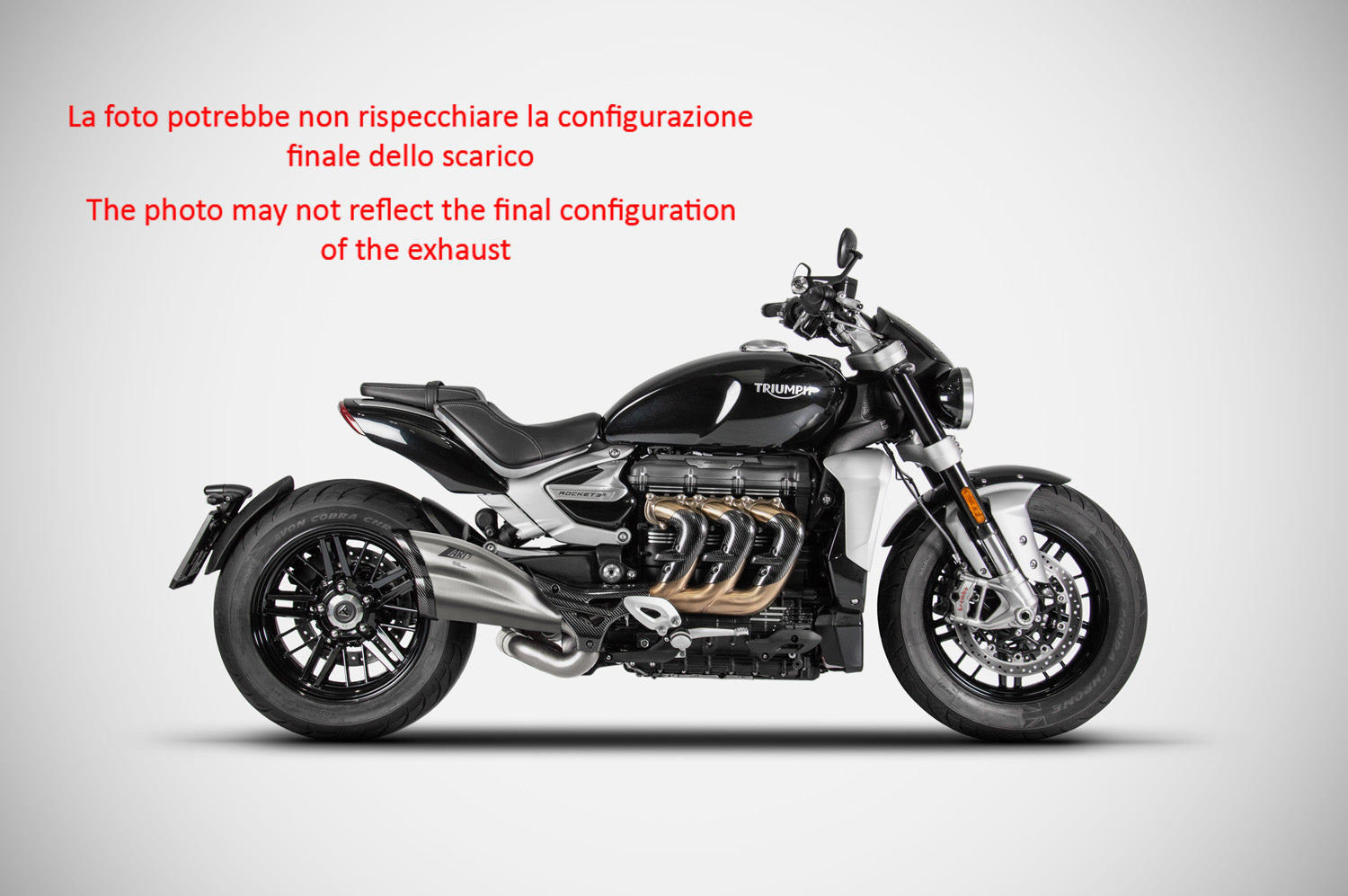 EXHAUST ZARD STAINLESS STEEL APPROVED TRIUMPH ROCKET III 2021-23