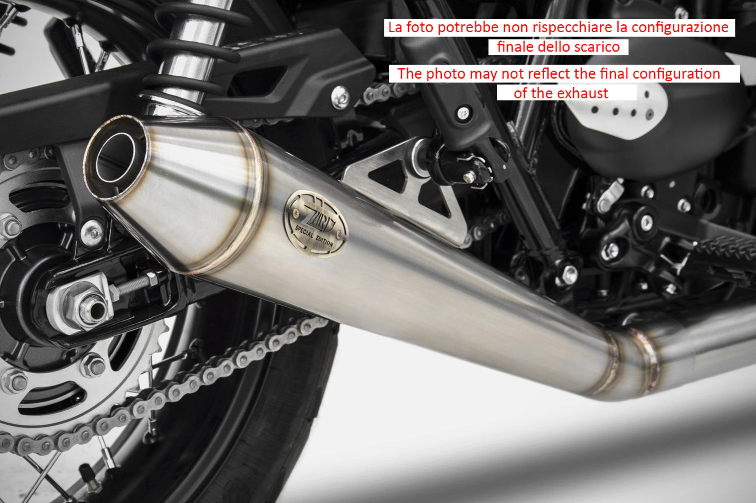 COMPLETE EXHAUST ZARD STEEL CONICAL RACING TRIUMPH STREET SCRAMBLER 2017-23
