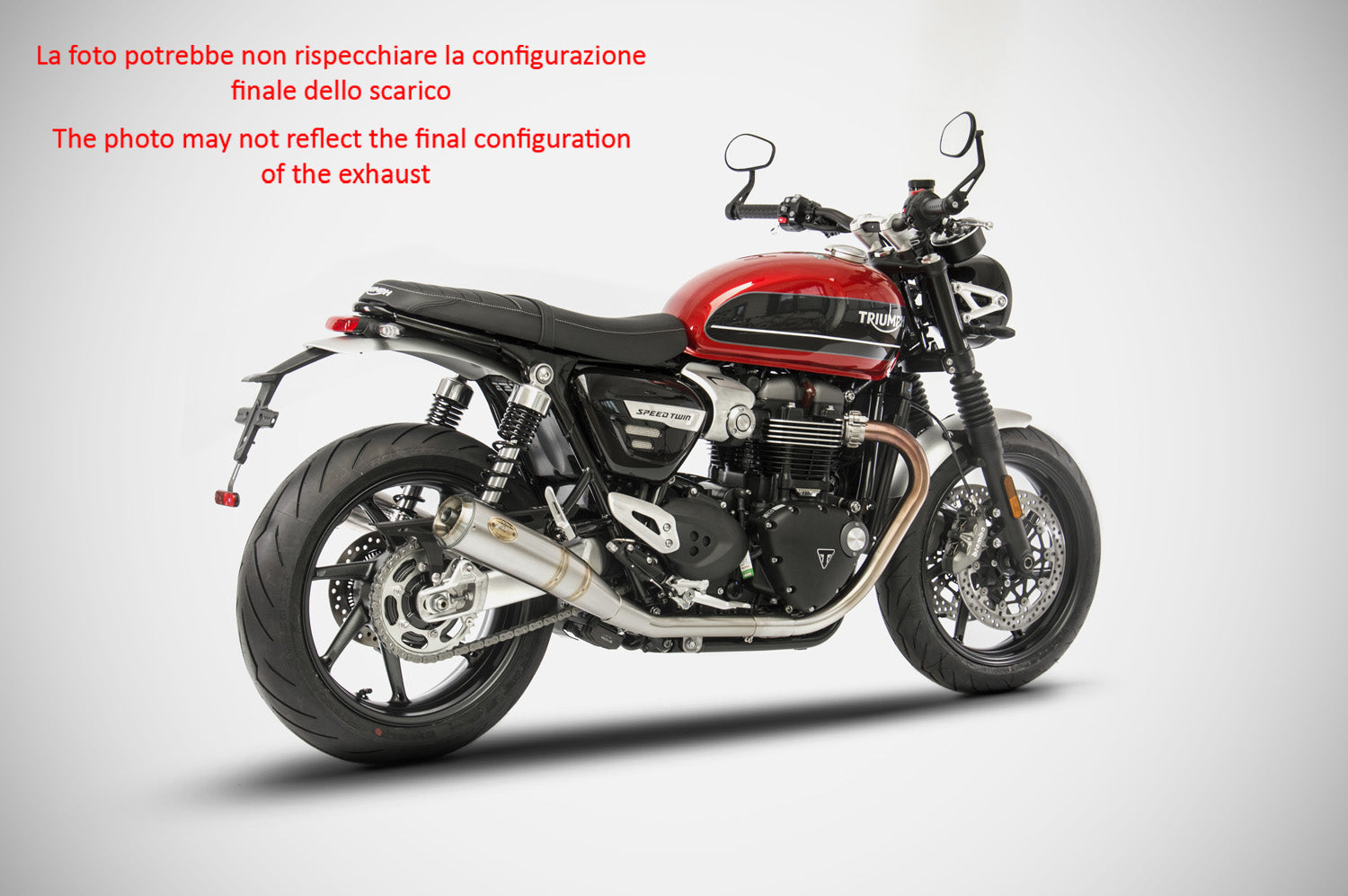 DOUBLE EXHAUST ZARD STEEL CONICAL EURO5 TRIUMPH THRUXTON R/RS 2021-23