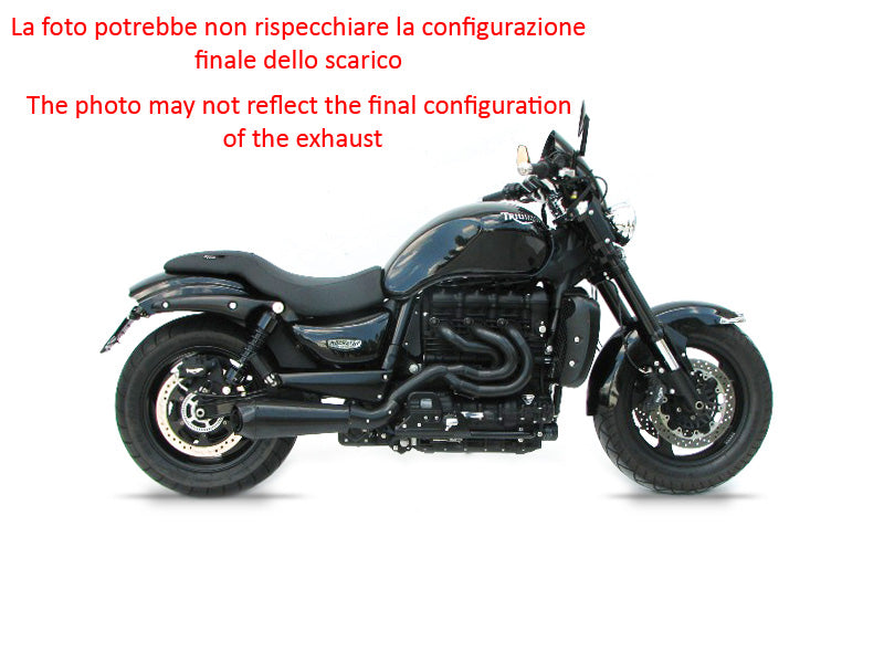 EXHAUST 3 - 1 ZARD SPORT STAINLESS STEEL RACING TRIUMPH ROCKET III 2006-16