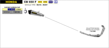SCARICO COMPLETO ARROW X-KONE HONDA CB 650 F 2014-18