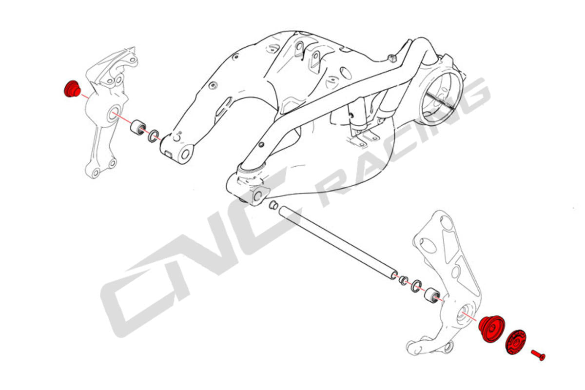 KIT VITI CENTRALI PEDANE ORIGINALI CNC RACING DUCATI XDIAVEL 1260 / S