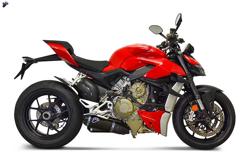 SILENCER EXHAUST TERMIGNONI TITNIUM BLACK RACING DUCATI STREETFIGHTER V4 2020-22