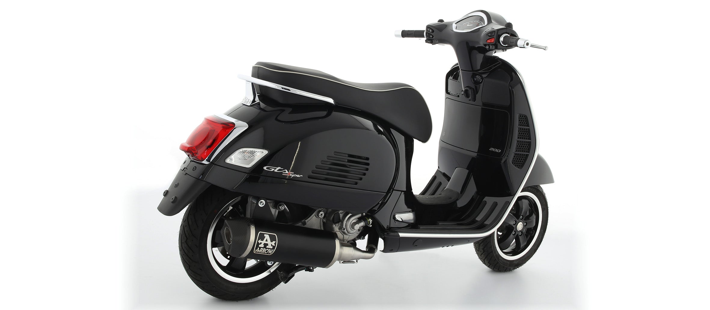 SCARICO COMPLETO OMOLOGATO NERO-CARBONIO ARROW PIAGGIO VESPA GTS 300 HPE 21-22