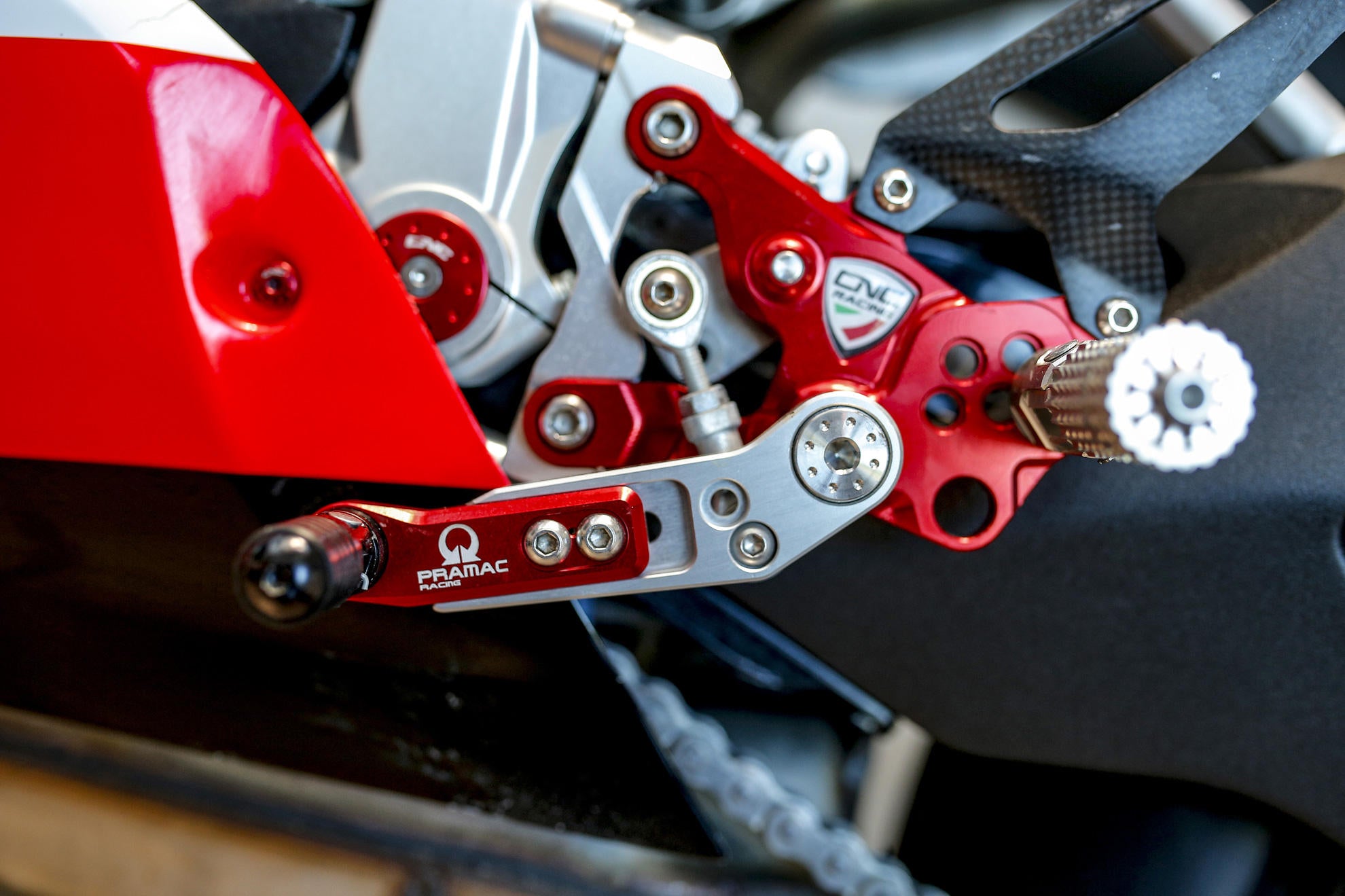 ADJUSTABLE REARSETS RPS PRAMAC MOTOGP CNC RACING DUCATI 1199 PANIGALE / S / R