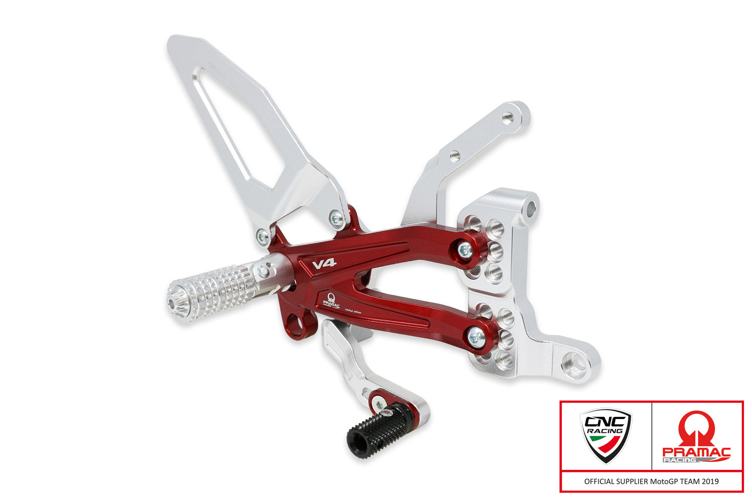 PEDANE PILOTA REGOLABILI PRAMAC CNC RACING DUCATI PANIGALE V4 / S / SPECIALE