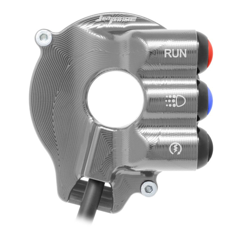 COMANDO GAS + PULSANTIERA JETPRIME APRILIA RSV4 1100 2017-20 (TITANIO) RSV4 LOGO