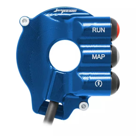 COMANDO GAS + PULSANTIERA JETPRIME APRILIA TUONO V4 2021-22 BLU + LOGO TUONOV4