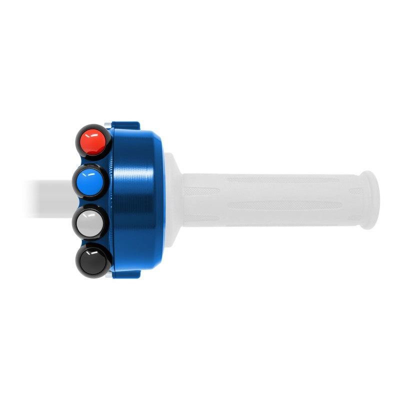 COMANDO GAS + PULSANTIERA RACING JETPRIME BMW S1000 RR BLU 2015-23 NO LOGO