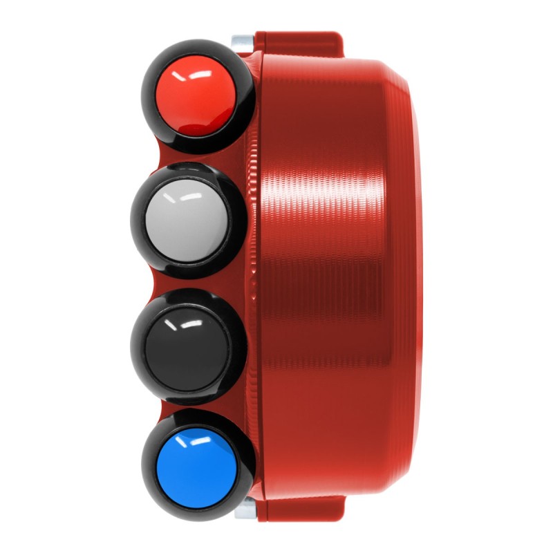 COMANDO GAS + PULSANTIERA RACING JETPRIME BMW S1000 RR ROSSO 2015-23 NO LOGO