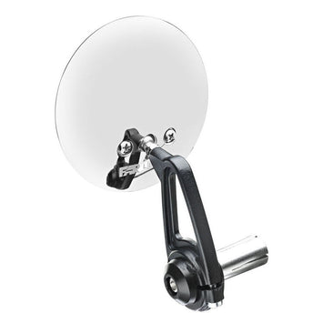 FAR MIRROR BAR END MOTORCYCLE CLASSIC SMALL SHORT RH LEFT HANDLEBAR UNIVERSAL