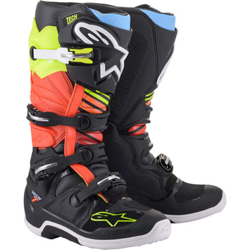STIVALI OFF ROAD TECH 7 NERO GIALLO ROSSO FLUO