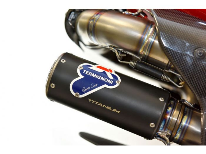 TERMINALE DI SCARICO TITANIO NERO TERMIGNONI DUCATI STREETFIGHTER V4 2018-22