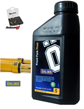 1 LITRO OLIO OHLINS No. 5 FORCELLA 20,04 CST 40° 01330-01 - Sestamarcia Racing Part Italia S.r.l.