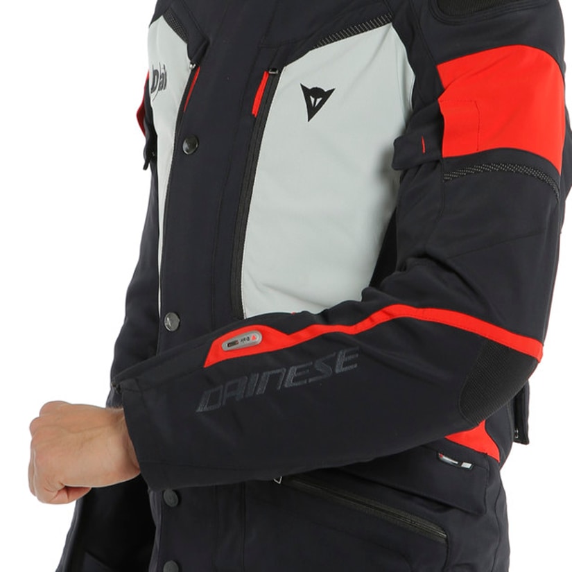 GIACCA IN GORE-TEX DAINESE MODELLO CARVE MASTER 2 D-AIR COLORE NERO/GRIGIO CHIARO/ROSSO