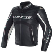 GIACCA IN PELLE DAINESE MODELLO D-AIR STREET MISANO CON AIR BAG COLORE NERO BIANCO