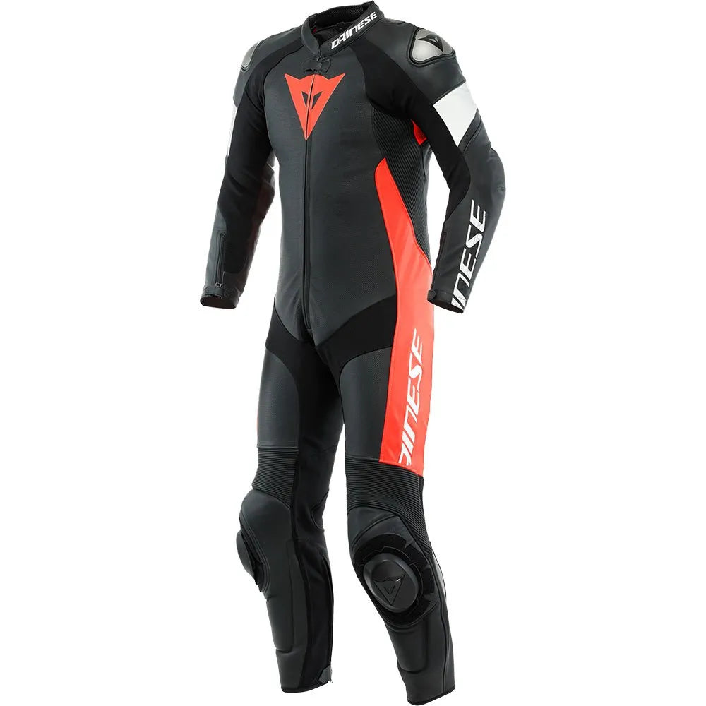 TUTA INTERA IN PELLE DAINESE TOSA NERA BIANCA ROSSA