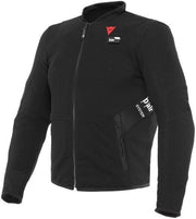 DAINESE Smart Jacket LS D-Air, black motorcycle airbag jacket with protective features and sleek design.
